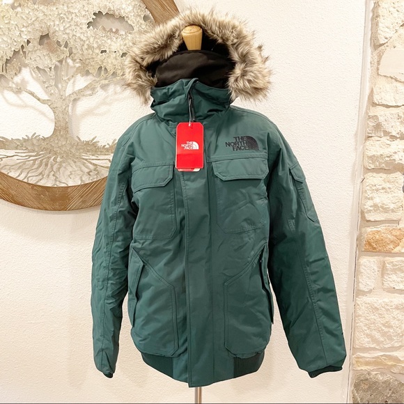 NWT The North Face Gotham Jacket III Down Bomber Coat Ponderosa Green Small